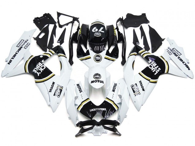 Black Lucky Strike 79 2008-2010 GSXR 600-750 Motorcycle Fairing
