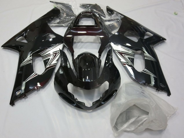Black Silver 2001-2003 GSXR 600-750 Motorcycle Fairing