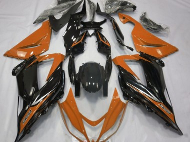 Black and Orange 2013-2018 ZX6R Motorcycle Fairing