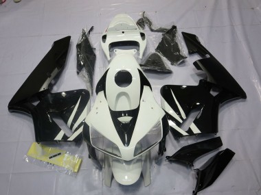 Black and White 2005-2006 CBR600RR Motorcycle Fairing