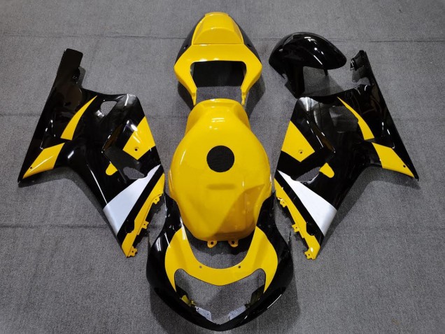Black and Yellow 2001-2003 GSXR 600-750 Motorcycle Fairing