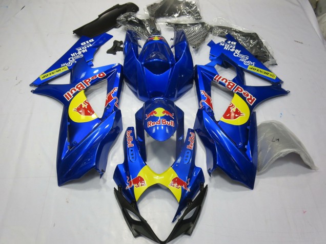 Blue Red Bull 2007-2008 GSXR 1000 Motorcycle Fairing