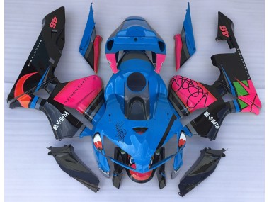 Blue Shark & Pink 2005-2006 CBR600RR Motorcycle Fairing