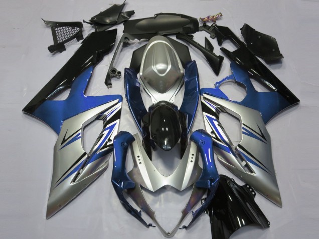 Blue Silver and Black 2005-2006 GSXR 1000 Motorcycle Fairing