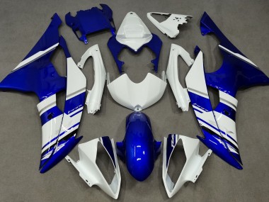 Blue and White Custom OEM Style 2008-2016 R6 Motorcycle Fairing