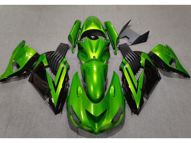 Bright Green & Black 2006-2011 ZX14R Motorcycle Fairing