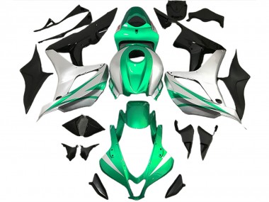 Bright Green and Silver OEM Style 2007-2008 CBR600RR Motorcycle Fairing