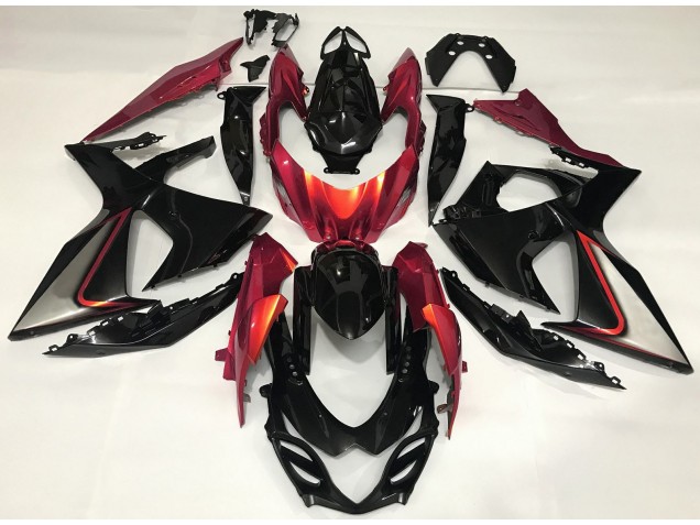 Burnt Orange and Black 2009-2016 GSXR 1000 Motorcycle Fairing