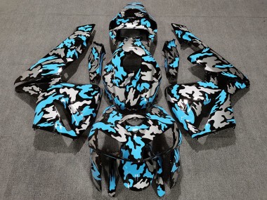 Camo & LIGHT BLUE 2005-2006 CBR600RR Motorcycle Fairing