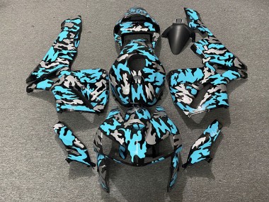 Camo & LIGHT CYAN 2005-2006 CBR600RR Motorcycle Fairing