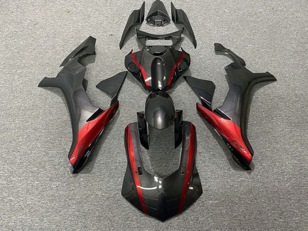 Carbon Fiber Style & Red 2015-2019 R1 Motorcycle Fairing