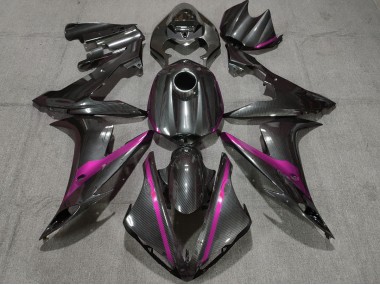 Carbon Fiber Style w Pink 2004-2006 R1 Motorcycle Fairing