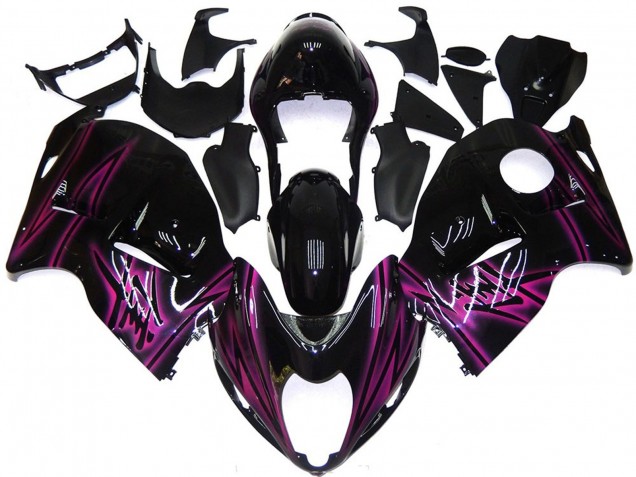 Custom Black Gloss with Pink 1997-2007 GSXR 1300 Hayabusa Motorcycle Fairing