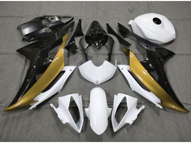 Custom Gold Black and White 2008-2016 R6 Motorcycle Fairing