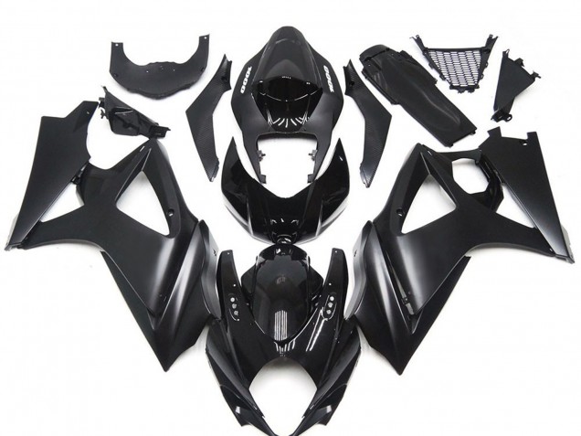 Custom Matte Black Slick 2007-2008 GSXR 1000 Motorcycle Fairing