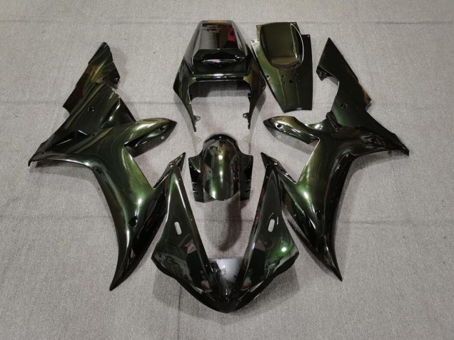 Forest Green & Gold 2002-2003 R1 Motorcycle Fairing Forest Green & Gold 2002-2003 R1 Motorcycle Fairing