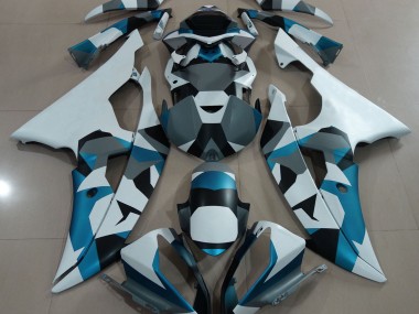 Glacier Blue Snow Camo 2008-2016 R6 Motorcycle Fairing