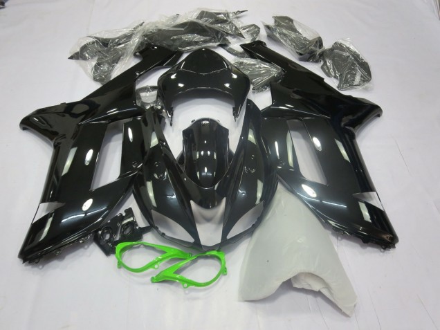 Gloss Black Green 2007-2008 ZX6R Motorcycle Fairing Gloss Black Green 2007-2008 ZX6R Motorcycle Fairing
