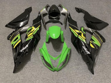 Gloss Black & Green Racing 2013-2018 ZX6R Motorcycle Fairing