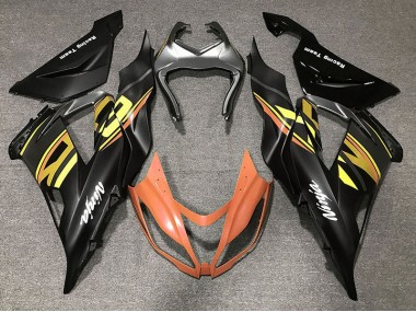 Gloss Black & Orange 2013-2018 ZX6R Motorcycle Fairing