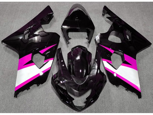 Gloss Black & Pink 2004-2005 GSXR 600-750 Motorcycle Fairing
