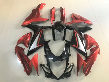 Gloss Black & Vibrant Orange 2011-2024 GSXR 600-750 Motorcycle Fairing