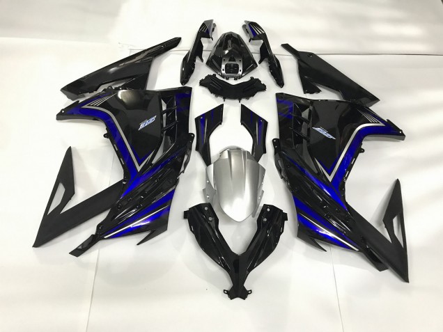 Gloss Black and Blue 2013-2018 Ninja 300 Motorcycle Fairing Gloss Black and Blue 2013-2018 Ninja 300 Motorcycle Fairing