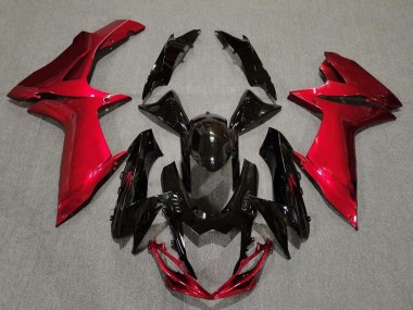 Gloss Black and Lava Red 2011-2024 GSXR 600-750 Motorcycle Fairing
