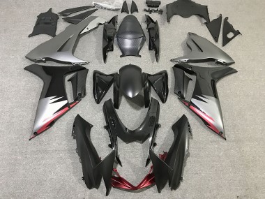 Gloss Black and Matte Grey 2011-2024 GSXR 600-750 Motorcycle Fairing