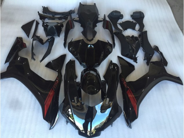 Gloss Black with Red Logo 2015-2019 R1 Motorcycle Fairing Gloss Black with Red Logo 2015-2019 R1 Motorcycle Fairing