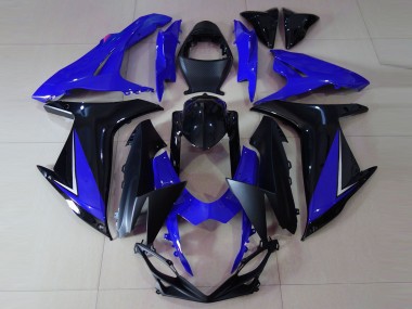 Gloss Blue and Black 2011-2024 GSXR 600-750 Motorcycle Fairing