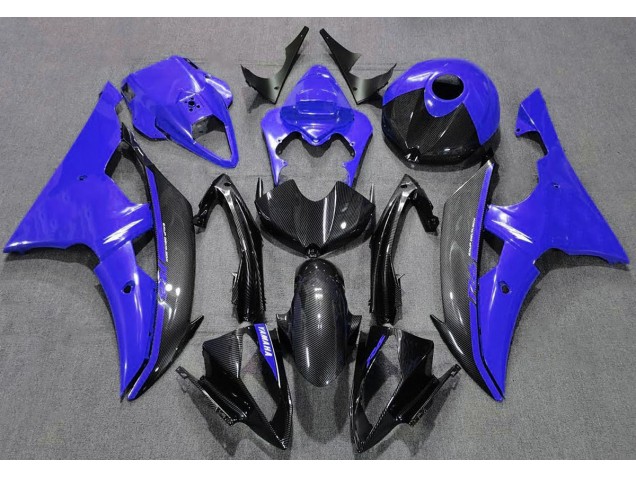 Gloss Blue and Carbon 2008-2016 R6 Motorcycle Fairing
