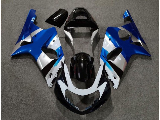 Gloss Blue and Silver OEM 2000-2002 GSXR 1000 Motorcycle Fairing