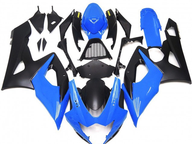 Gloss Blue with Yellow Logos 2005-2006 GSXR 1000 Motorcycle Fairing