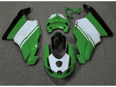 Gloss Green & White 2003-2004 Ducati 749 999 Motorcycle Fairing