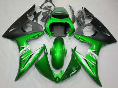 Gloss Green & White 2005 R6 Motorcycle Fairing