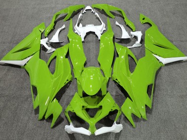 Gloss Green & White 2019-2023 ZX6R Motorcycle Fairing