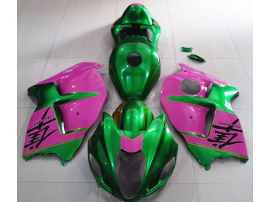 Gloss Green and Pink 1997-2007 GSXR 1300 Hayabusa Motorcycle Fairing