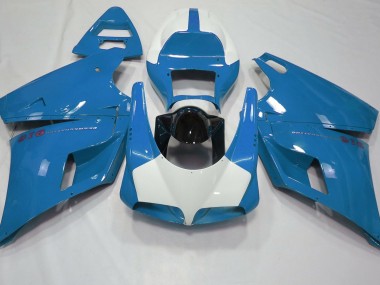 Gloss Light Blue & White 1993-2005 Ducati 996 748 916 998 Motorcycle Fairing