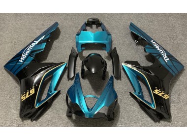 Gloss Light Blue and Black 2009-2012 Daytona 675 Motorcycle Fairing