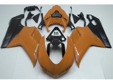 Gloss Orange & Black 2007-2014 Ducati 848 1098 1198 Motorcycle Fairing