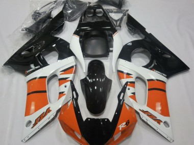 Gloss Orange and Black 1998-2002 R6 Motorcycle Fairing