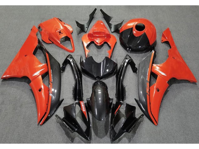 Gloss Orange and Carbon 2008-2016 R6 Motorcycle Fairing