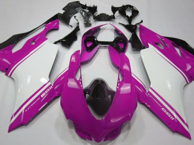 Gloss Pink White and Black 2011-2014 Ducati 1199 Motorcycle Fairing