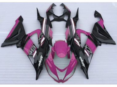 Gloss Pink and Black 2013-2018 ZX6R Motorcycle Fairing