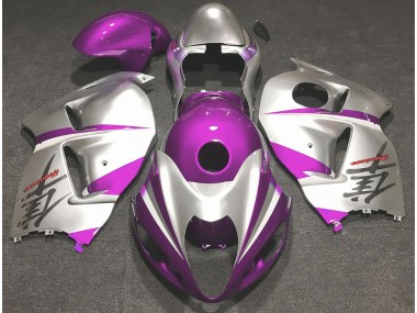 Gloss Pink and Silver 1997-2007 GSXR 1300 Hayabusa Motorcycle Fairing