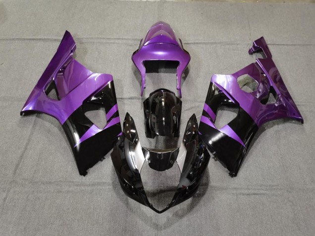 Gloss Purple & Black 2003-2004 GSXR 1000 Motorcycle Fairing