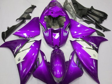 Gloss Purple & White 2012-2014 R1 Motorcycle Fairing