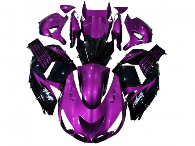 Gloss Purple and Black 2006-2011 ZX14R Motorcycle Fairing
