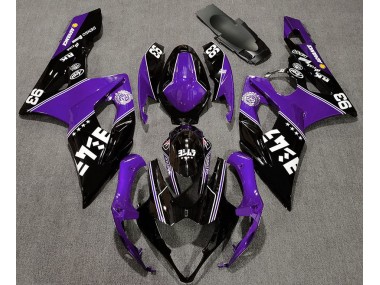 Gloss Purple and Black Custom 2005-2006 GSXR 1000 Motorcycle Fairing